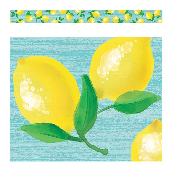 Teacher Created Resources Lemon Zest Straight Border Trim, 35 Feet/Pack, PK6 TCR8489 - main